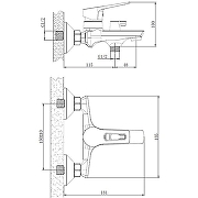 Смеситель для ванны ESKO Rabat RA 54 w/a Хром-1