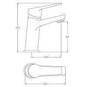 Смеситель для раковины ESKO Rabat RA 26 Хром-1