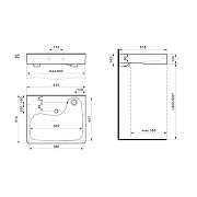 Раковина Santek Клио 60x51 1WH501784 на стиральную машину Белая-7