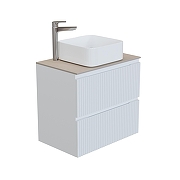 Тумба под раковину Aquanet Джейн 70 335423 подвесная Белая матовая-17