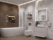 Тумба под раковину Aquanet Джейн 70 335423 подвесная Белая матовая-26