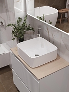 Тумба под раковину Aquanet Джейн 70 335423 подвесная Белая матовая-27