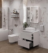 Тумба под раковину Aquanet Джейн 70 335423 подвесная Белая матовая-36