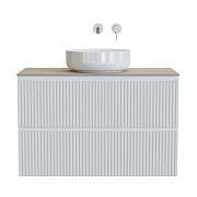 Тумба под раковину Aquanet Джейн 100 335426 подвесная Белая матовая-19