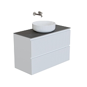 Тумба под раковину Aquanet Джейн 100 335426 подвесная Белая матовая-20