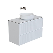 Тумба под раковину Aquanet Джейн 100 335426 подвесная Белая матовая-23
