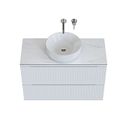 Тумба под раковину Aquanet Джейн 100 335426 подвесная Белая матовая-24