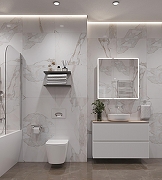 Тумба под раковину Aquanet Джейн 100 335426 подвесная Белая матовая-29