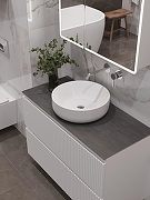 Тумба под раковину Aquanet Джейн 100 335426 подвесная Белая матовая-30