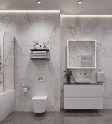 Тумба под раковину Aquanet Джейн 100 335426 подвесная Белая матовая-31