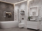 Тумба под раковину Aquanet Джейн 100 335426 подвесная Белая матовая-32