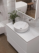 Тумба под раковину Aquanet Джейн 100 335426 подвесная Белая матовая-34