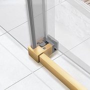 Душевой уголок Vincea Slim Soft 140x100 VSR-1SS1014CLG профиль Брашированное золото стекло прозрачное-3