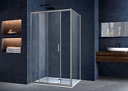 Душевой уголок Vincea Alpha 110x80 VSR-3AL8011CLGM профиль Вороненая сталь стекло прозрачное-2