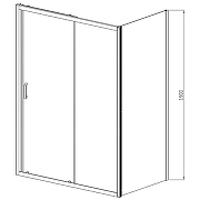 Душевой уголок Vincea Alpha 110x80 VSR-3AL8011CLGM профиль Вороненая сталь стекло прозрачное-3