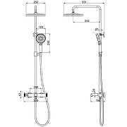 Душевая система Vincea Rim VSFS-2RM1GM Вороненая сталь-3