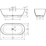 Ванна из искусственного камня Vincea 170x80 VBT-4S04MW Белая матовая без гидромассажа-8