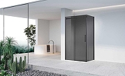 Душевой уголок Vincea Como-N 130x90 VSR-4CN9013CGB профиль Черный стекло тонированное-2