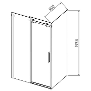 Душевой уголок Vincea Como-N 130x90 VSR-4CN9013CGB профиль Черный стекло тонированное-6