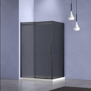 Душевой уголок Vincea Como-N 130x100 VSR-4CN1013CGB профиль Черный стекло тонированное-3