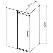 Душевой уголок Vincea Como-N 130x100 VSR-4CN1013CGB профиль Черный стекло тонированное-6