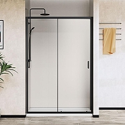 Душевая дверь Vincea City 150 VDS-5CT150CLB профиль Черный стекло прозрачное-1