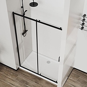 Душевая дверь Vincea City 150 VDS-5CT150CLB профиль Черный стекло прозрачное-4