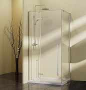 Душевой уголок Vincea Slim-N 100x90 VSR-5SN9010CL профиль Хром стекло прозрачное-1