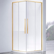 Душевой уголок Vincea Slim-N 90x90 VSS-4SN900CLG профиль Брашированное золото стекло прозрачное-1