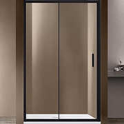 Душевая дверь Vincea Garda 110 VDS-1G110CLB профиль Черный стекло прозрачное