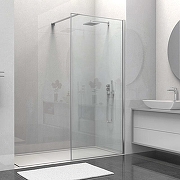 Душевая перегородка Vincea Walk-In 90 VSW-1HS900CL профиль Хром стекло прозрачное-1