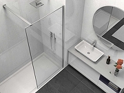 Душевая перегородка Vincea Walk-In 90 VSW-1HS900CL профиль Хром стекло прозрачное-3