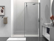 Душевая перегородка Vincea Walk-In 100 VSW-1HS100CLGM профиль Вороненая сталь стекло прозрачное-2