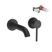 Смеситель для раковины Kludi Bozz 382443976S Черный матовый