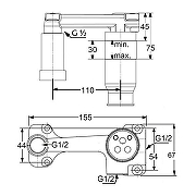 Смеситель для раковины Kludi Bozz 38244N076S Золото брашированное-3