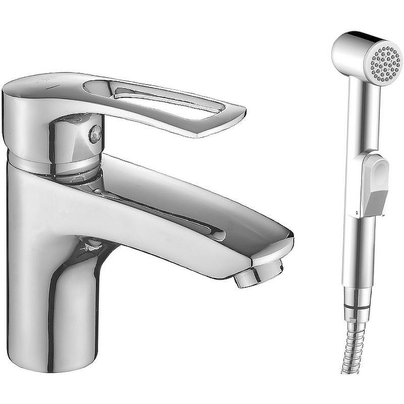 Смеситель для раковины Rossinka T40-15 с гигиеническим душем 