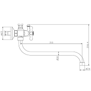 Смеситель для ванны Rossinka Y02-82 универсальный Хром-1