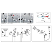 Гигиенический душ со смесителем Bossini Paloma Brass E37005B.030 Хром-1