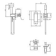 Гигиенический душ со смесителем Grocenberg GB1001CR Хром-3