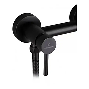 Гигиенический душ со смесителем Grocenberg GB103NBL Черный матовый-2