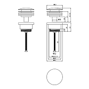 Донный клапан Grocenberg GB106W click-clack Белый-3