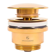 Донный клапан Grocenberg GB106GO click-clack Золото-1