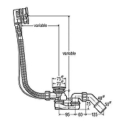 Слив-перелив Grocenberg GB230W click-clack Белый-1