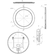  La Fenice Terra 65 FNC-02-TER-C-65 с подсветкой Бежевое матовое-3