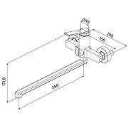 Смеситель для ванны Iddis Parker PARSB02i10WA универсальный Хром-5