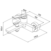 Смеситель для ванны Iddis Parker PARSB02i02WA Хром-5