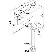 Смеситель для раковины Iddis Parker PARBL00i01 Хром-5