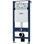 Комплект унитаза с инсталляцией Iddis Basic BASBI02i73 с сиденьем Микролифт и Черной матовой клавишей смыва-11