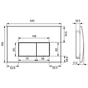 Комплект унитаза с инсталляцией Iddis Basic BASBI02i73 с сиденьем Микролифт и Черной матовой клавишей смыва-21