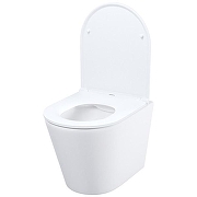 Комплект унитаза с инсталляцией Iddis Basic BASC020i73 с сиденьем Микролифт и Черной матовой клавишей смыва-3